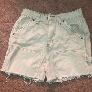Off white cut off shorts
